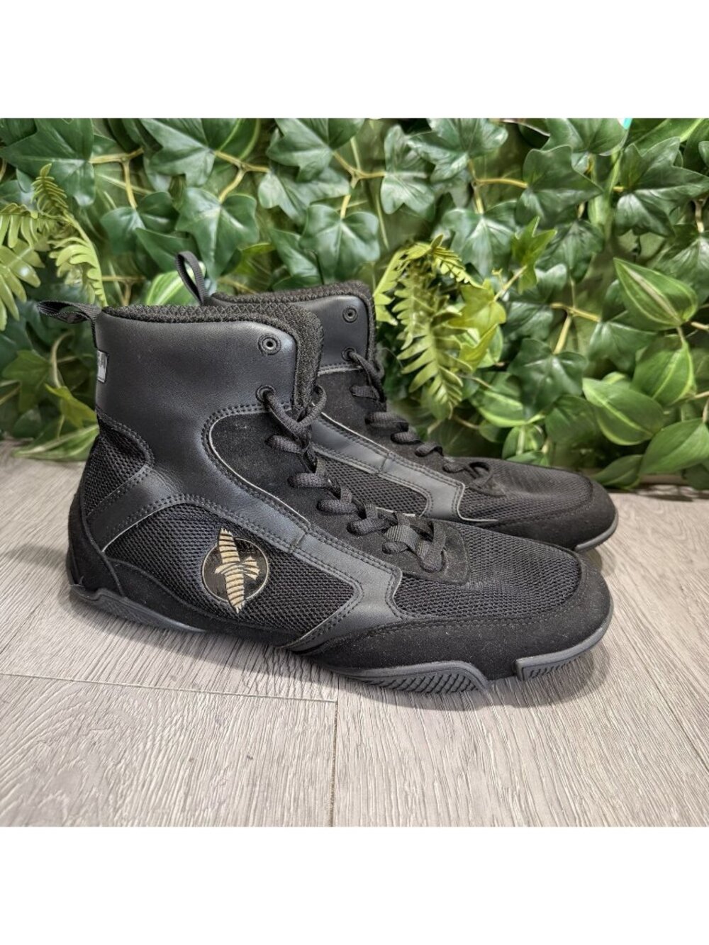 Hayabusa Pro Boxing MMA Sneakers Shoes High Top Men's Size 6 Black Martial Arts